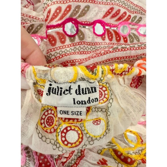 Juliet Dunn London White Multicolor Embellished Midi Dress - One Size - Picture 5 of 9